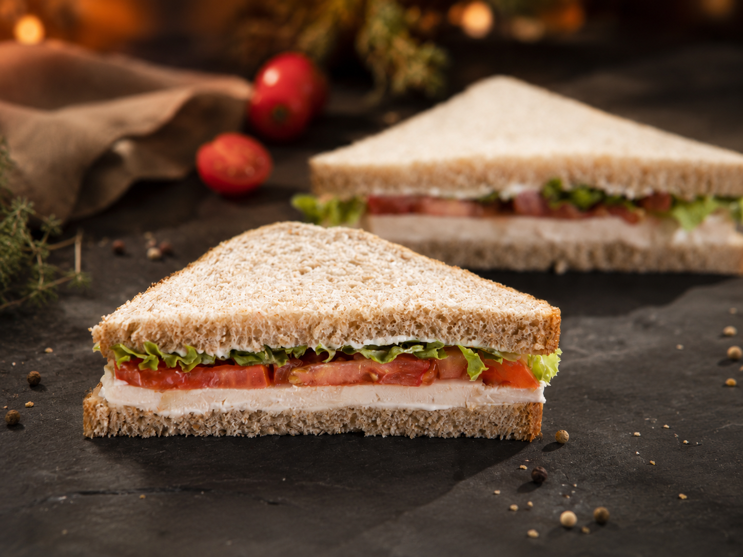 Toast s kuřecím masem