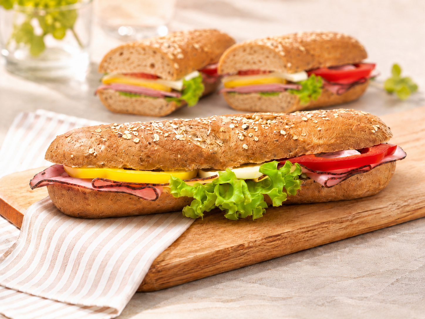 Vícezrnná bageta anglická slanina