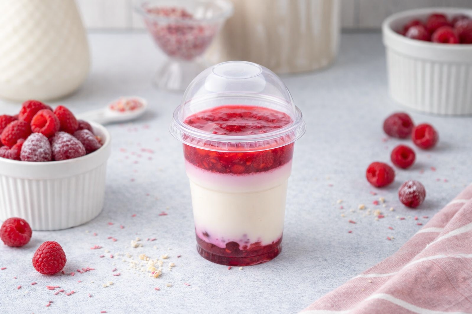 Panna cotta malina