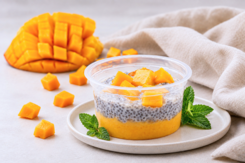 Dezert-chia-pudink-mango Dezert Chia pudink s mangem